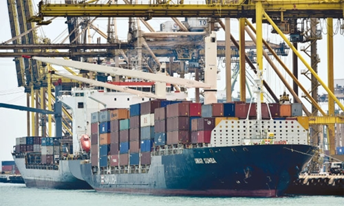 Tàu container tại cảng Keppel tại Singapore. Ảnh: Reuters